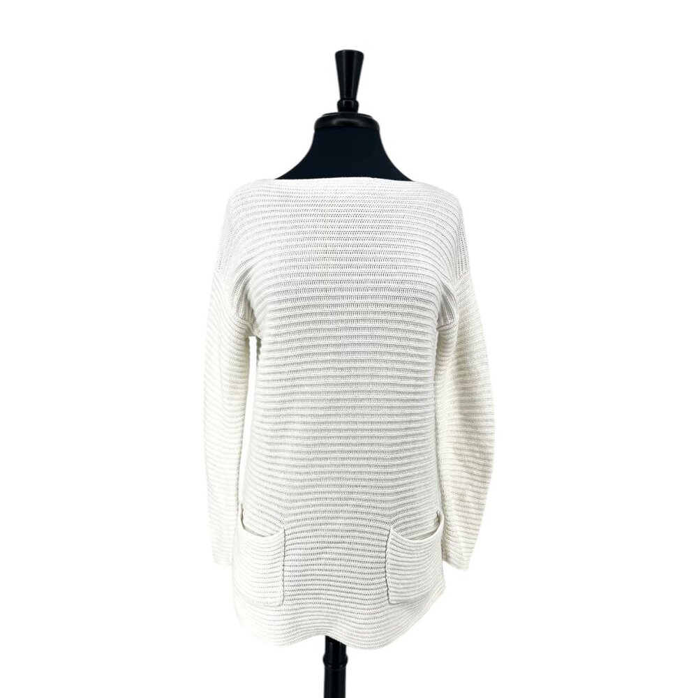 Vince Camuto White Knit Sweater Top
